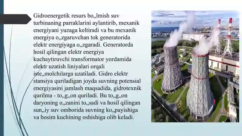 GIDRO ELEKTR STANSIYA (GES) 4