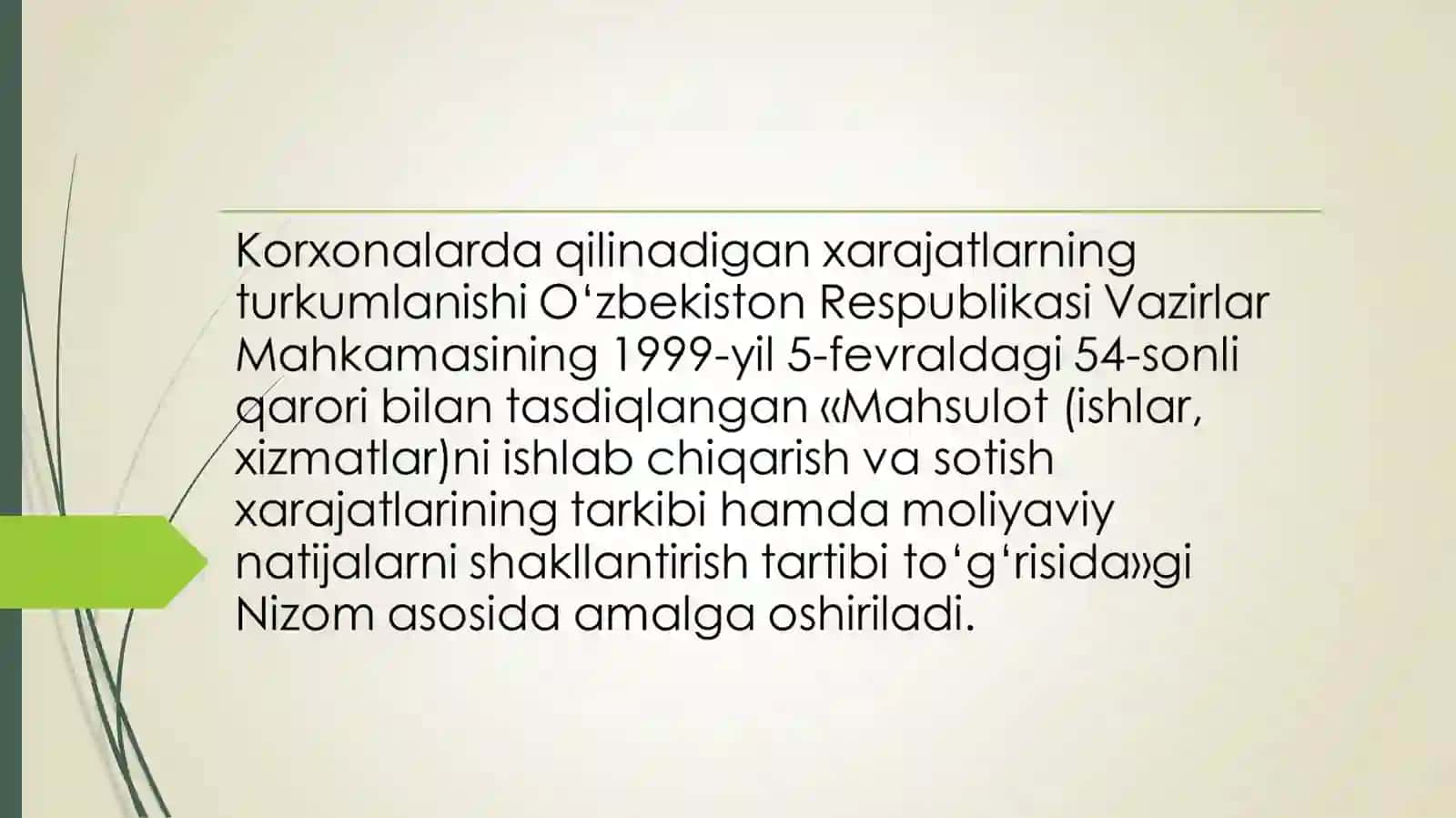 Korxonalarda mahsulot tannarxi 4
