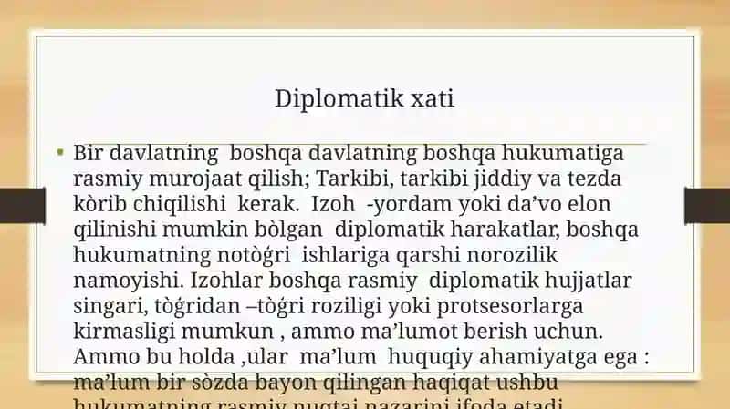 Diplomatik yozishmalar va ularning xususiyatlari 4