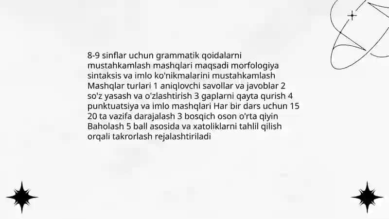 Ona tili fanidan didaktik materiallar 4
