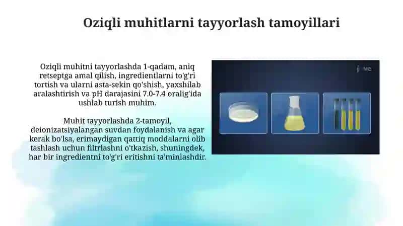 Oziqli muhitlar 4