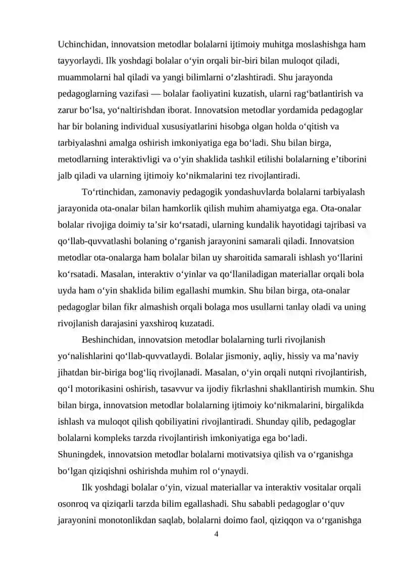 Ilk yoshdagi bolalar bilan ishlashda innovatsion metodlar 4
