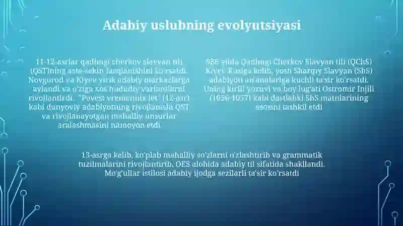 Qadimgi Cherkov Slavyan Adabiyoti 4