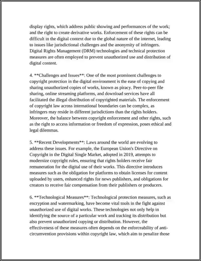 Copyright protection of digital works 4