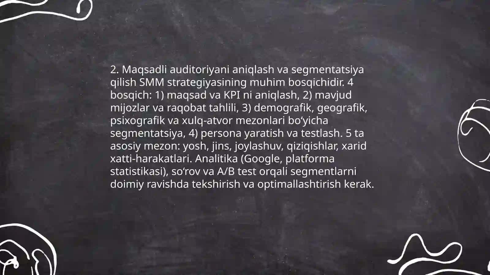 SMMni internet tarmog'ida harakatlantirish 4