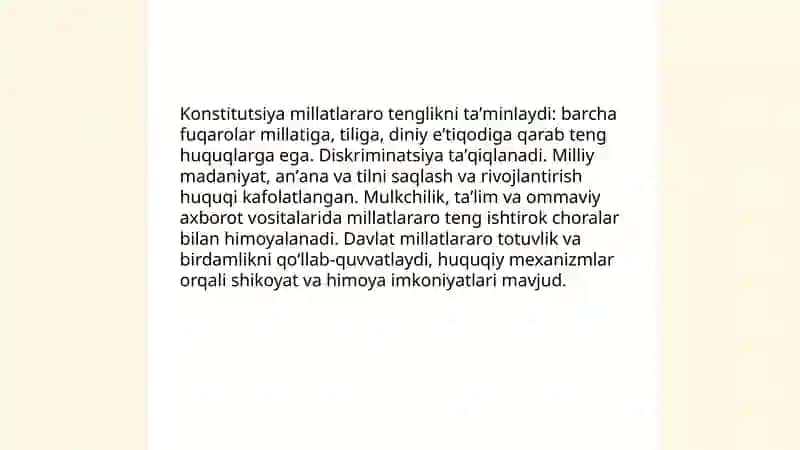Mustaqil O'zbekistonning ko'p millatli davlat sifatidagi shakllanishi 4