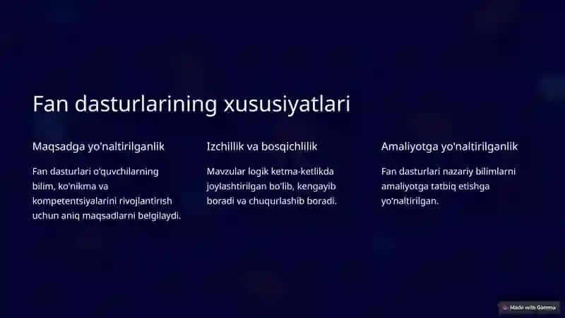Maxsus fanlardan darslarni tashkil etish va nazorat qilish 4