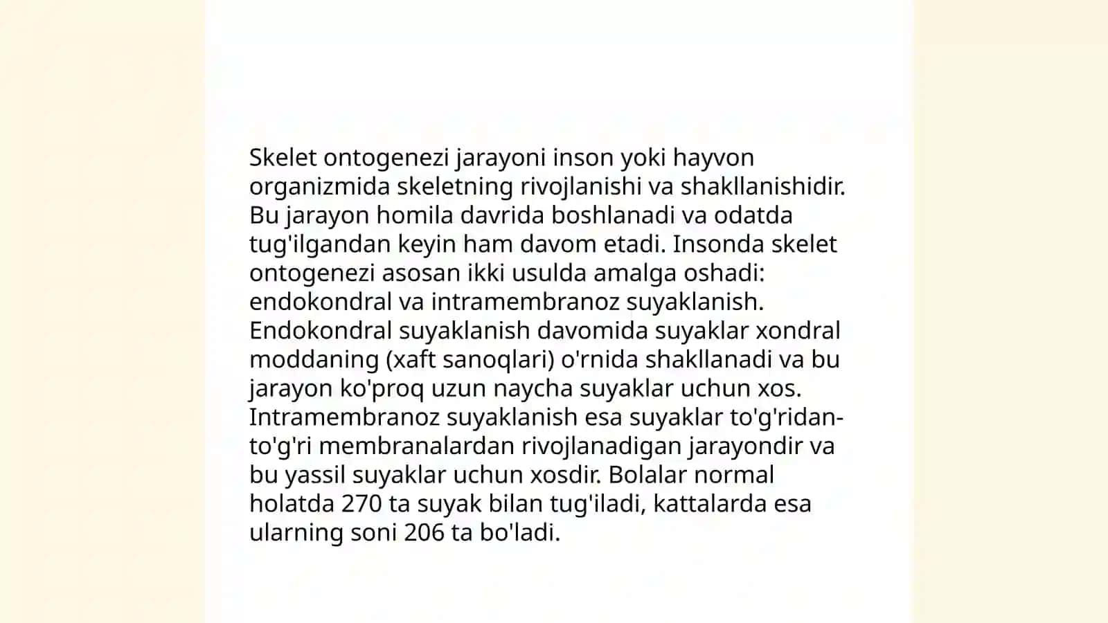 A'zolar sistemasi ontofilogenezi 4