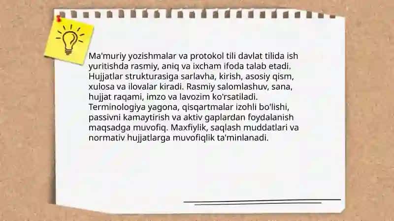 Davlat tilida ish yuritish 4