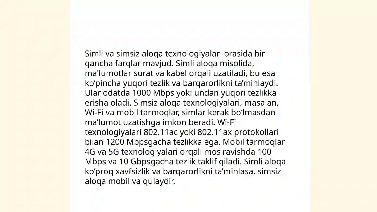 Simli va simsiz aloqa vositalari 4