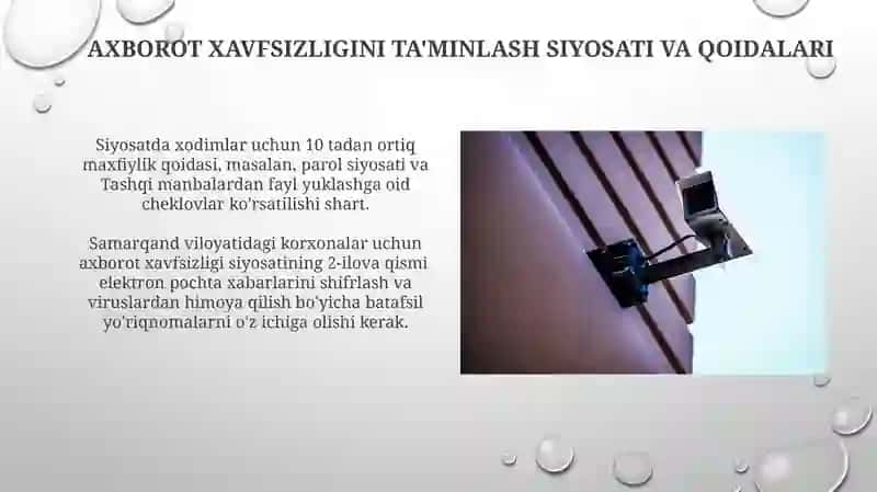 Axborot xavfsizligi tizimlari 4