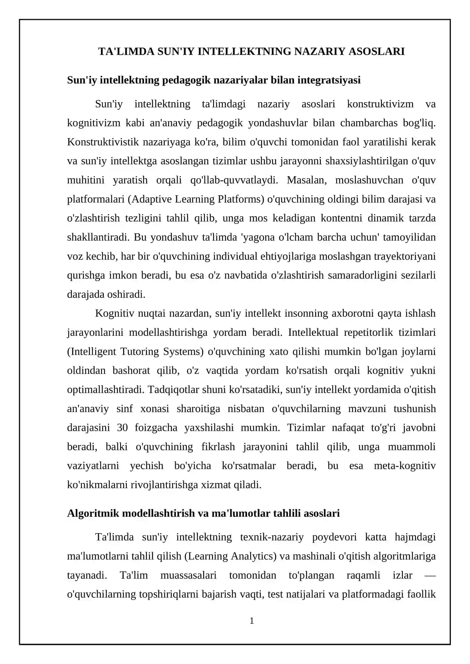 Suniy intellekt va uning ta'limda qo'llanilishi 4