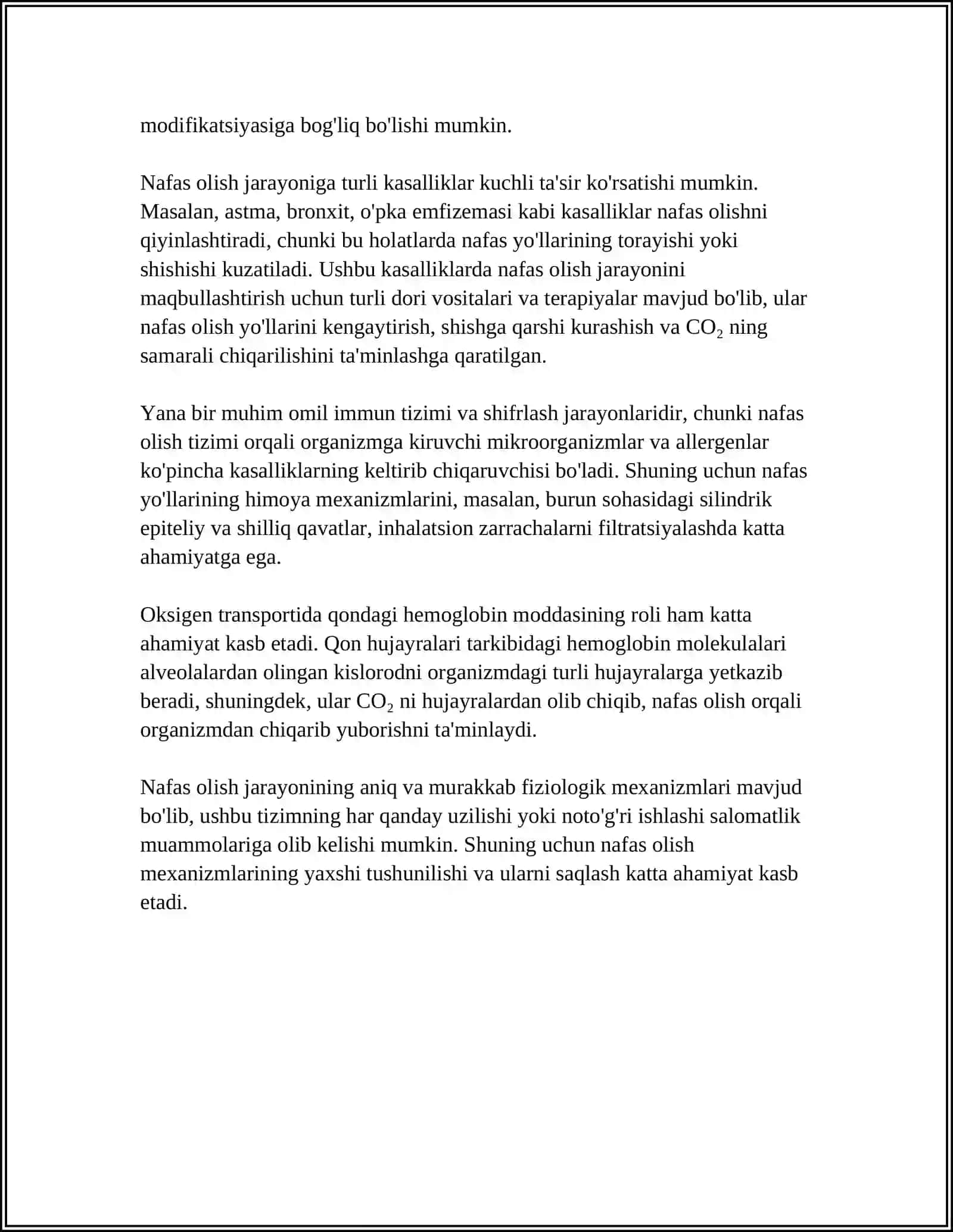 Nafas olish azolari va vazifalari 4