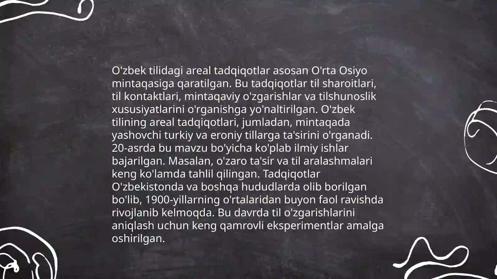 Areal Lingvistikaning o'zbek tilshunosligidagi o'rni 4
