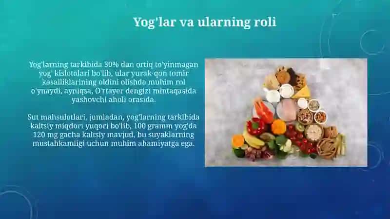 Oziq-ovqatlar va ularning ahamiyati 4