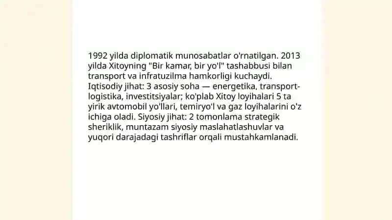 Ozbekistoning tashqiy siyosiy aloqalari 4