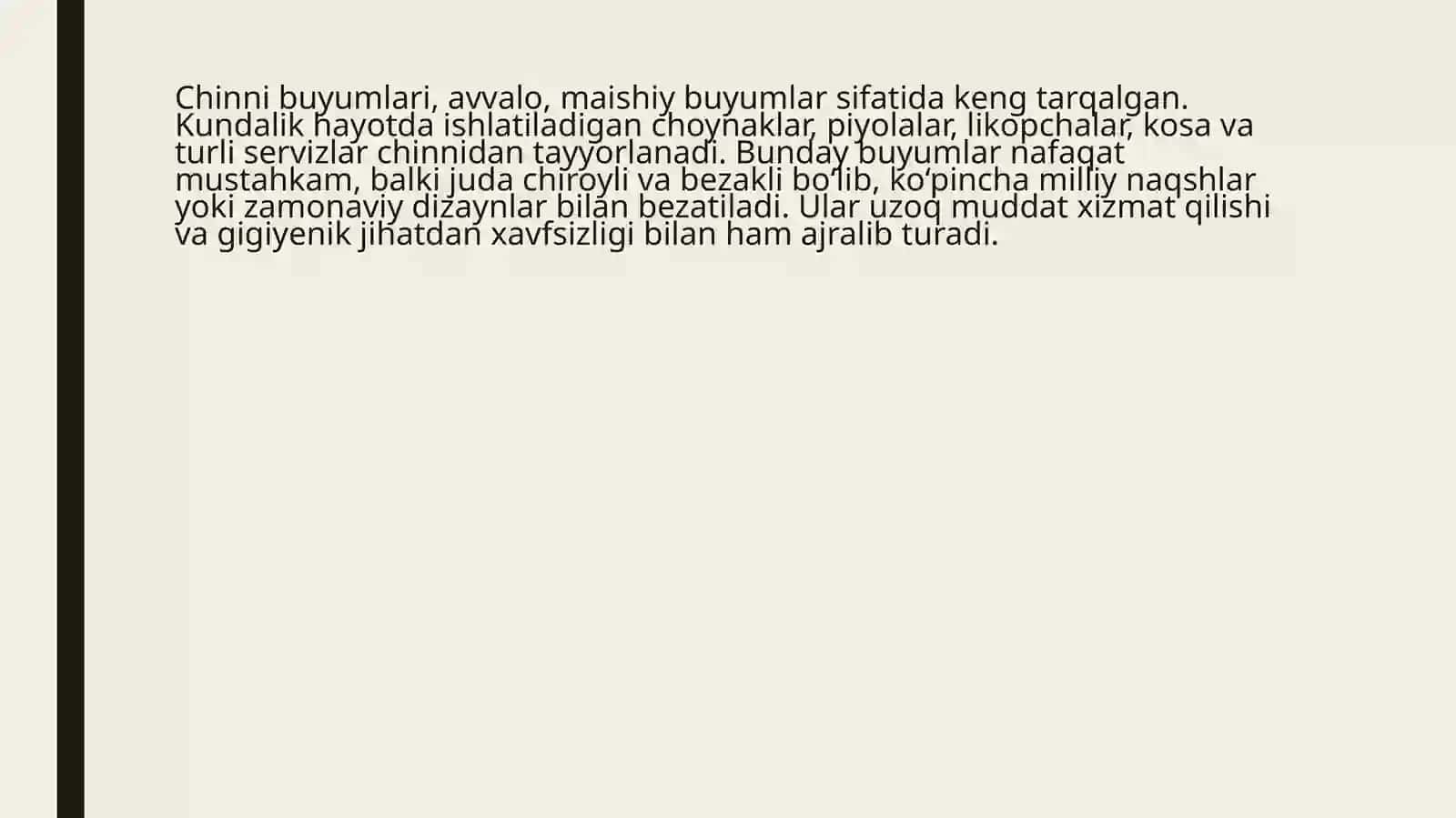 Chinni va Fayans Buyumlarining Turlari 4