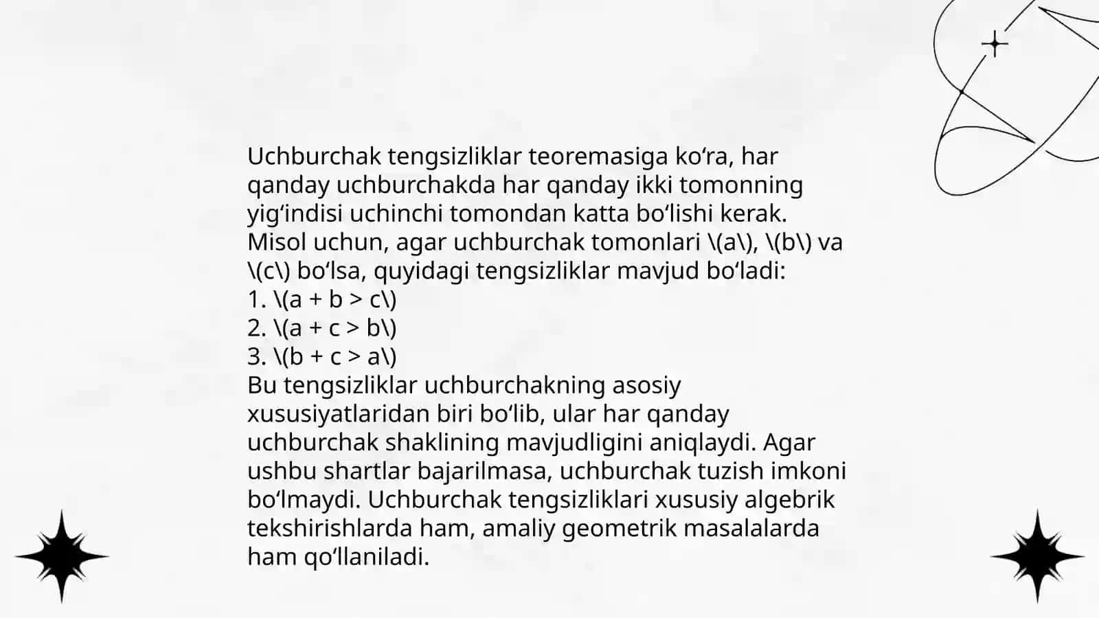 Geometrik tengsizliklar 4