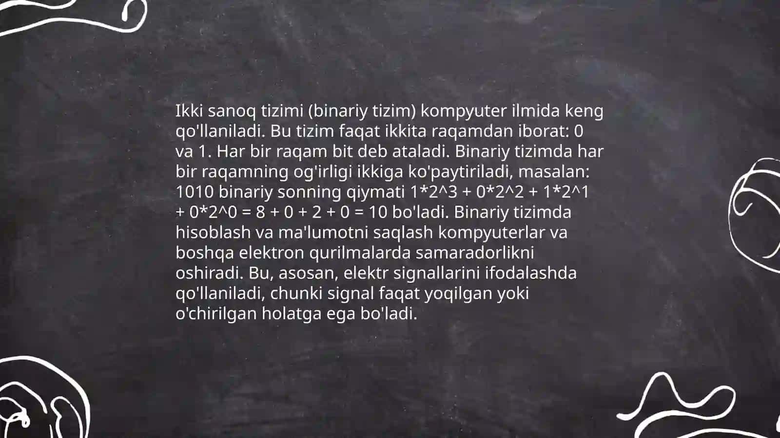 Sanoq sistemalariga oid resurs tayyorlash 4