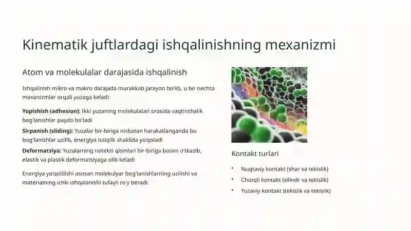 Kinematik Juftlardagi Ishqalinish 4