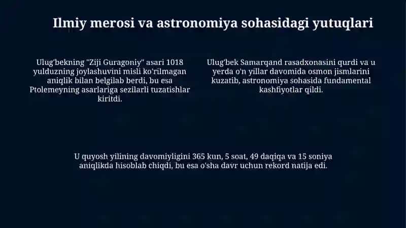 Mirzo Ulug'bek: Hayoti va Ilmiy Faoliyati 4