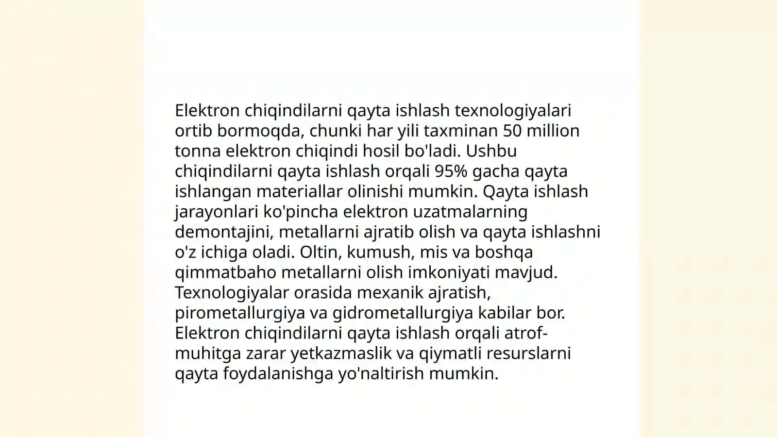 Elektrik va elektron chiqindilarni qayta ishlash 4
