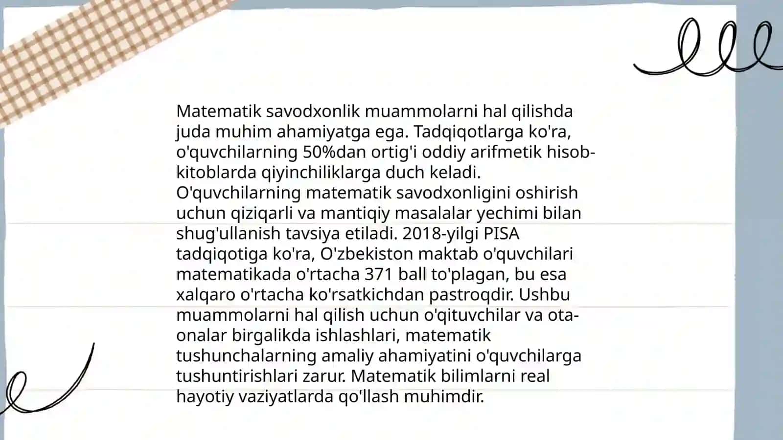 PISA xalqaro baholash dasturi 4