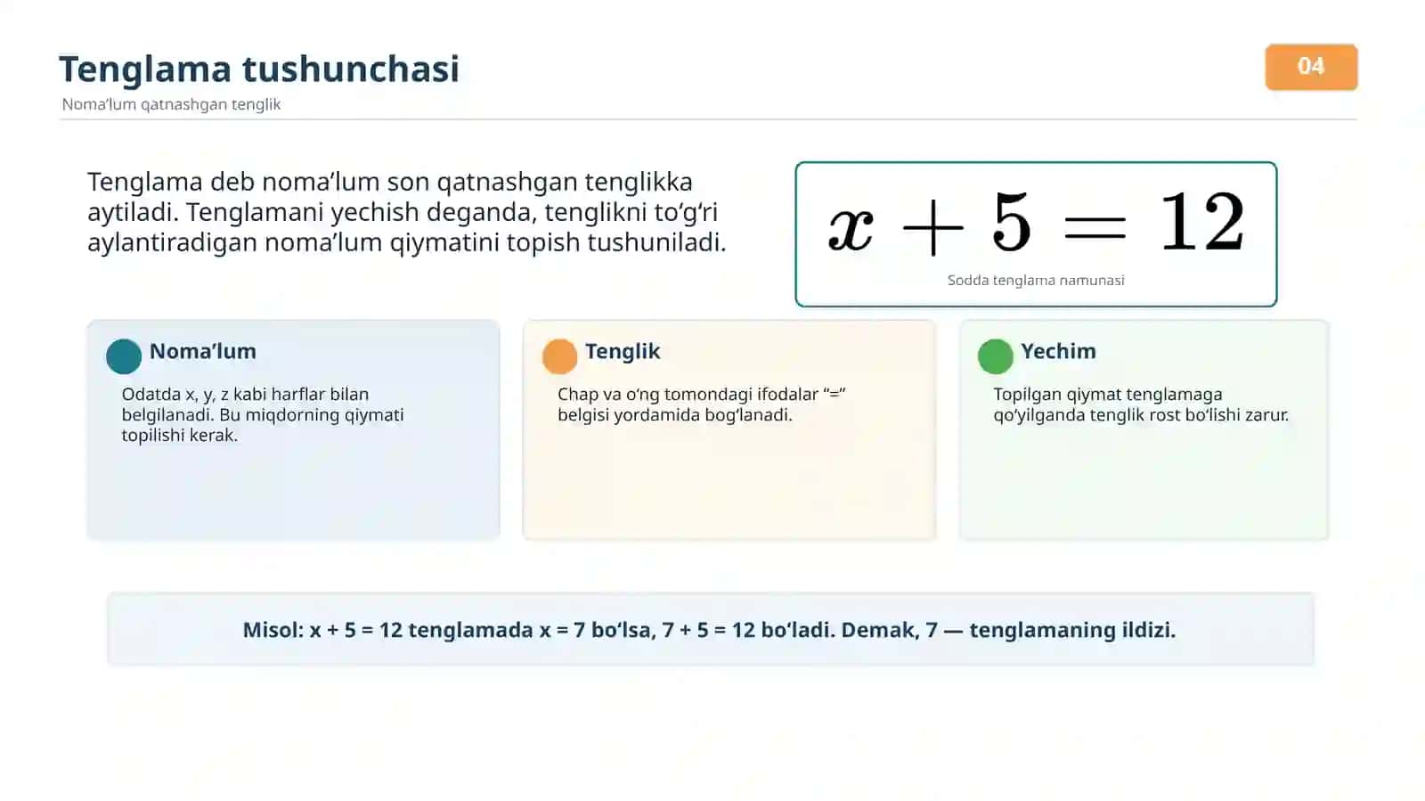 Matematika fanidan mavzuli slayd 4
