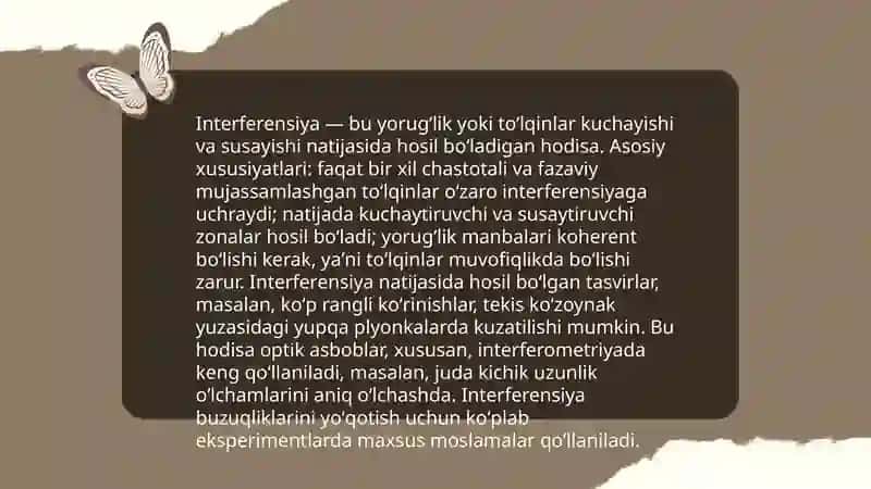 Kodlar aralashuvi. Interferensiya 4