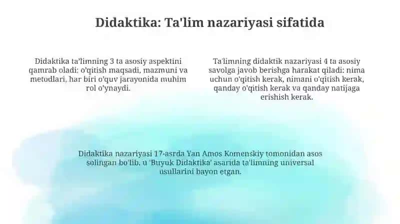 Didaktika va ta'lim paradigmalari 4