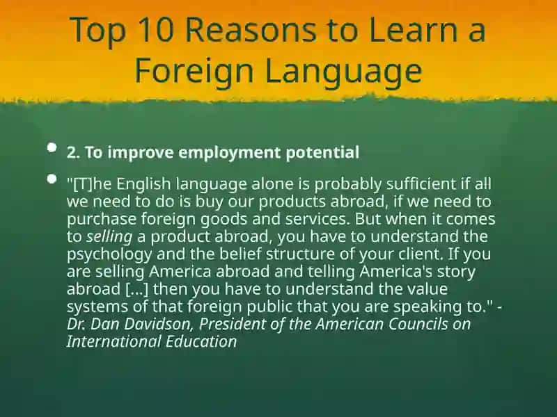 Education and role of foreign language 4