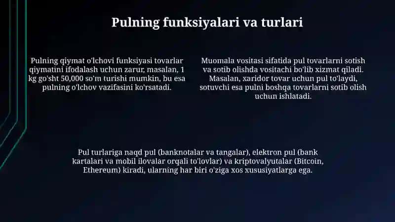 Tovar va pul munosabatlari 4