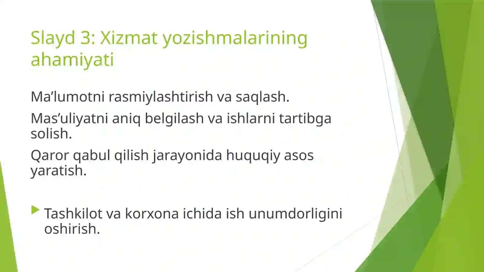 Xizmat yozishmalarniyozishdigimuomalar 4