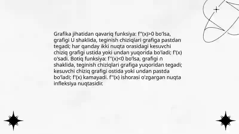 Funksiyaning qavariq va botiqligi 4