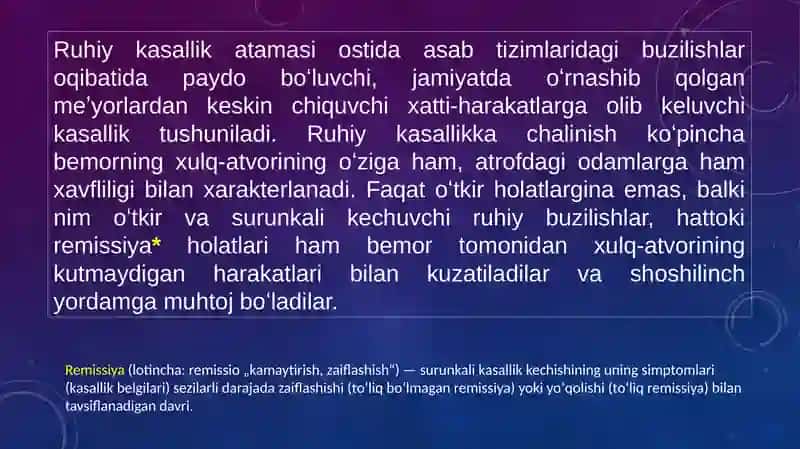 Ruhiy kasalliklar haqida tushuncha 4