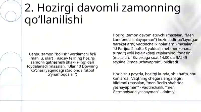 Hozirgi davomli zamon 4