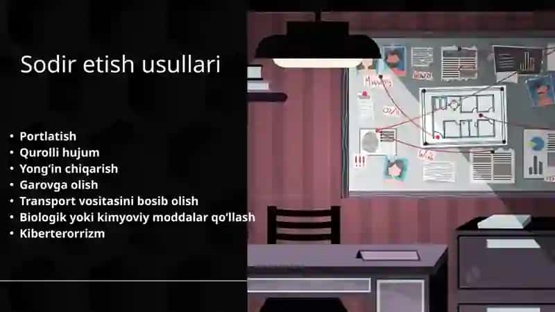 TERRORISTIK JINOYATLARNI TERGOV QILISH USLUBIYOTI 4