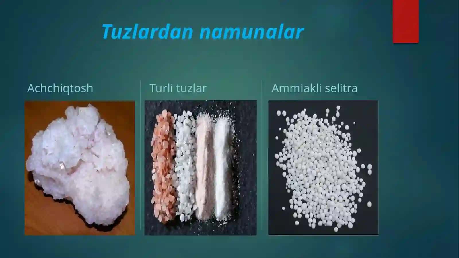 Tuzlar tarkigi, tuzulishi va nomlanishi 4