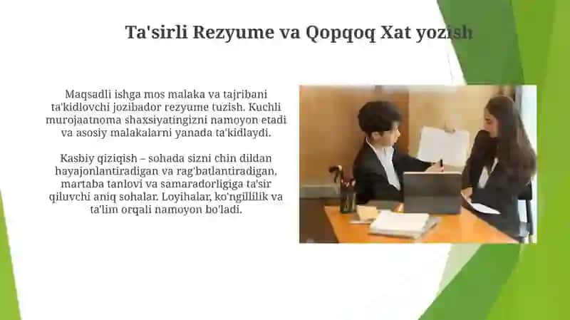 Kasbiy Qiziqishlarni O'rganish 4