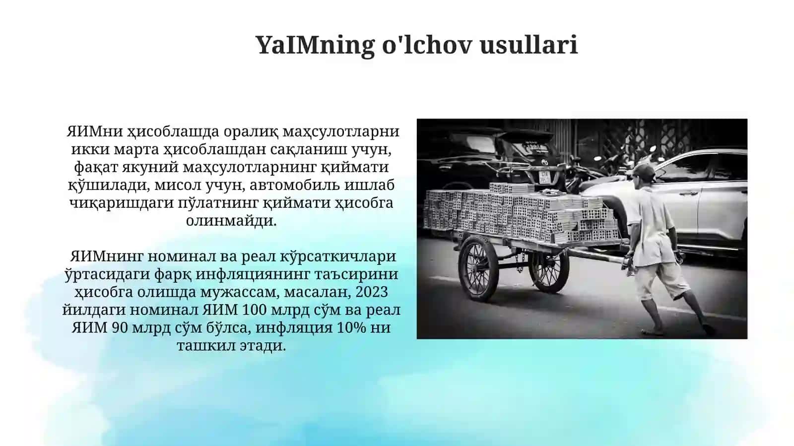 YaIM va Milliy Daromad Ta'rifi 4