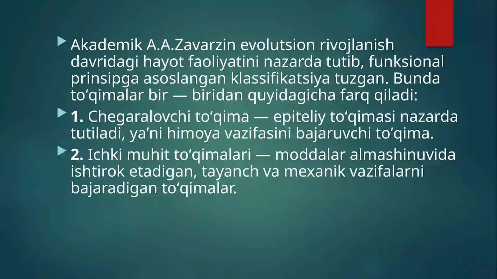 TOʻQIMALARNING UMUMIY KLASSIFIKATSIYASI 4
