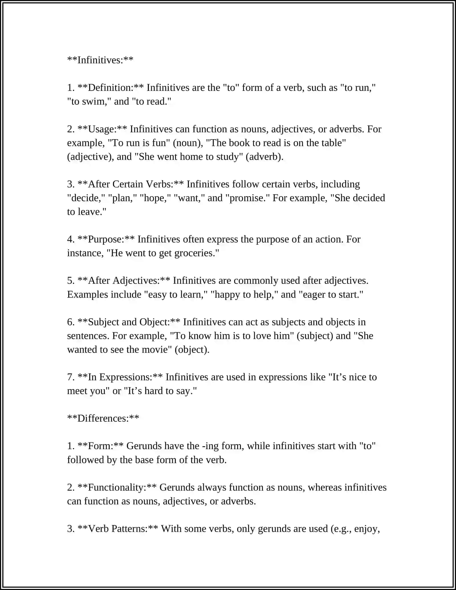 GERUND AND INFINITIVE 4
