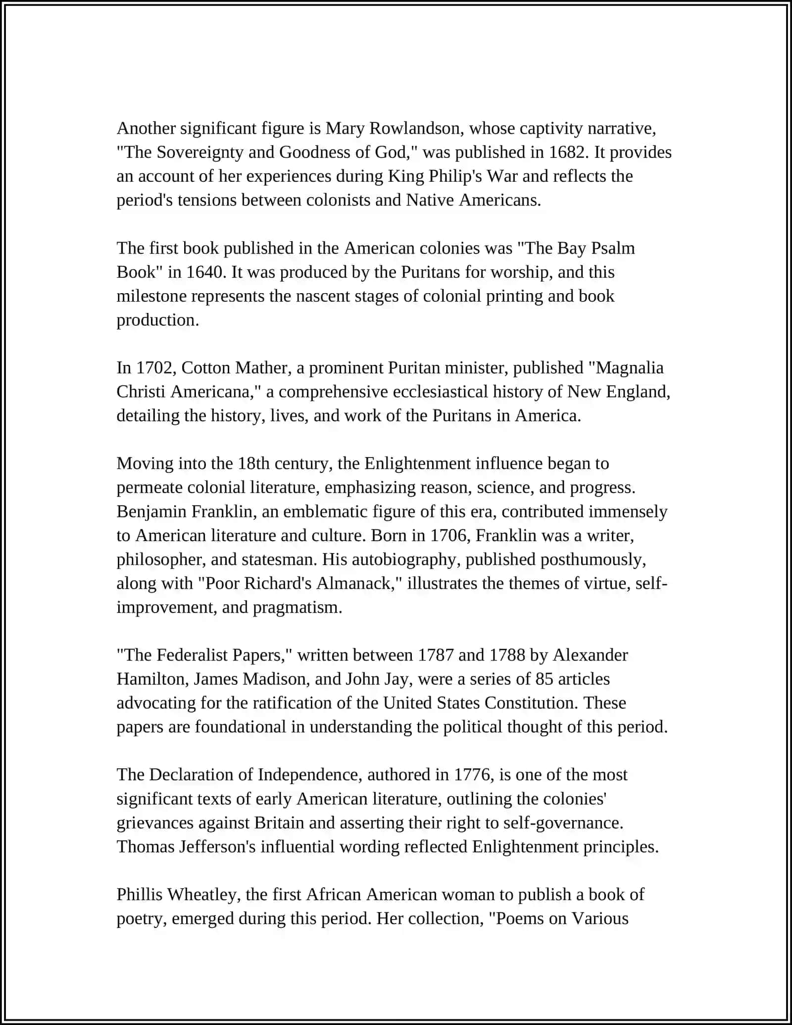 AMERICAN LITERATURE AND MOVEMENTS 4