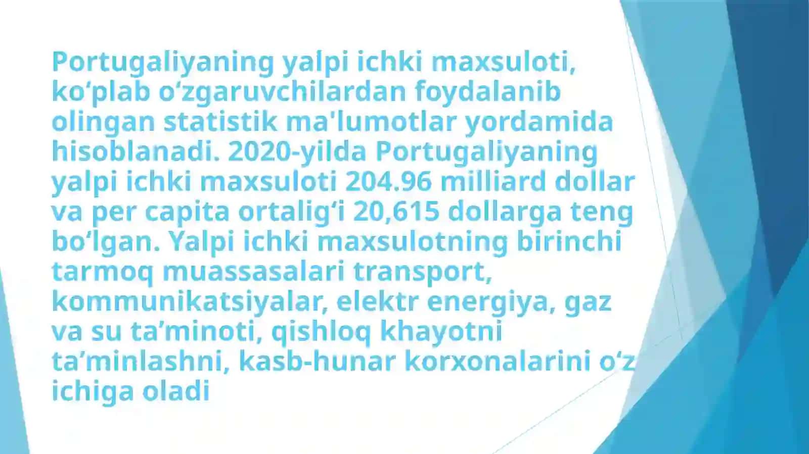 Portugaliyaning moliyaviy xolati 4