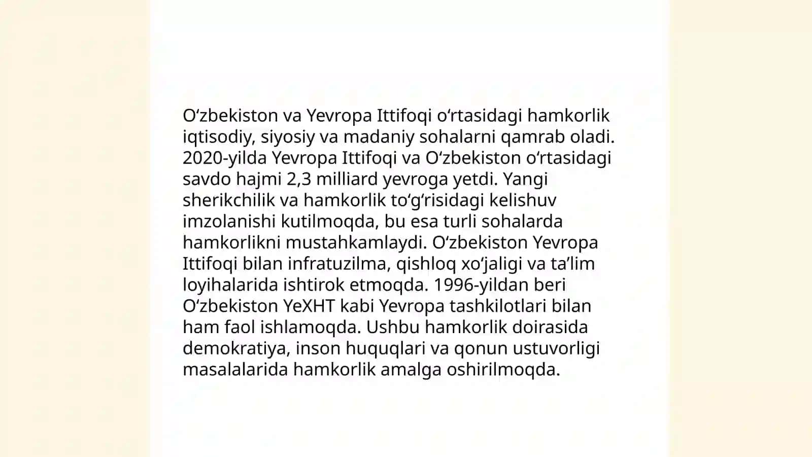 O'zbekistonning xalqaro tashkilotlar bilan hamkorlik aloqalari 4