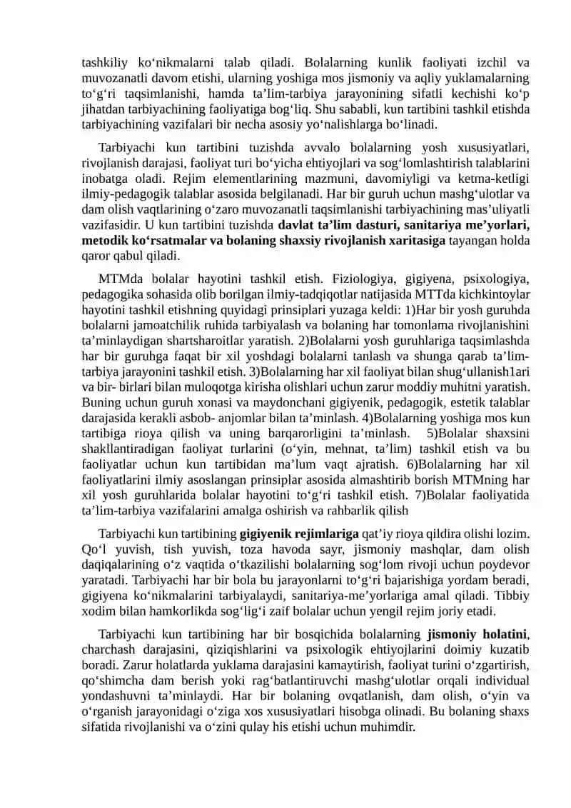 Kun tartibi tashkil etish ma'ruza matni 4