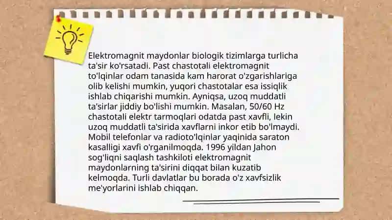 Elektromagnit maydonning organizmga ta‘siri 4