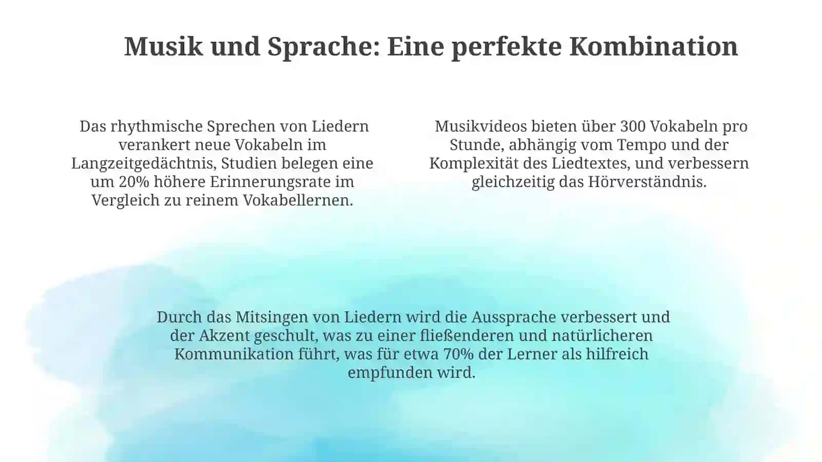 Deutschlernen mit Musik und Liedern 4