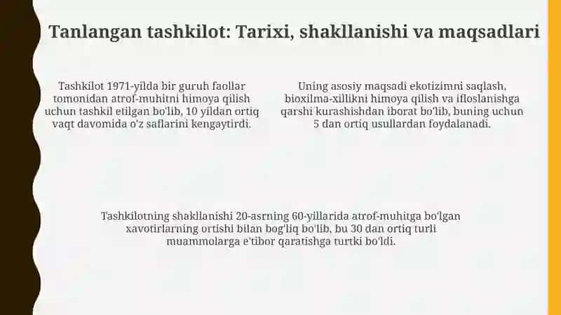 Ekologik harakatlar: Ta'rif va Ahamiyati 4