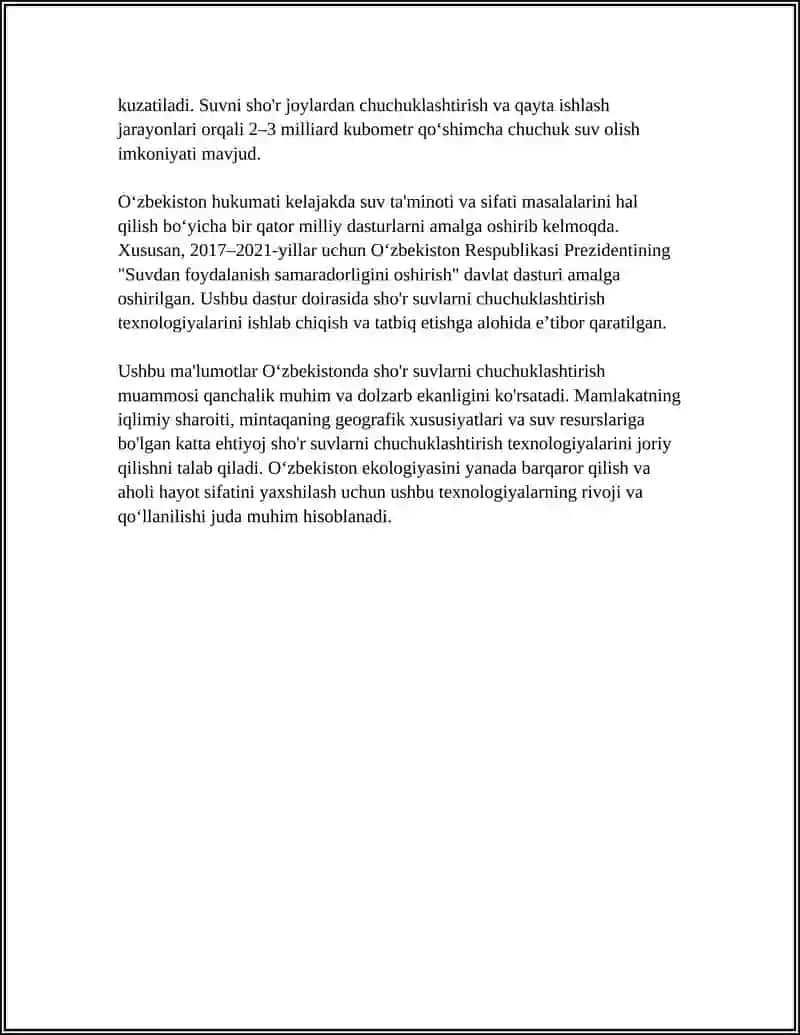O‘ZBEKISTON RESPUBLIKASI OLIY TA’LIM FAN VA INNOVATSIYA VAZIRLIGI 25-MAKTAB 11B SINF REFERAT 4